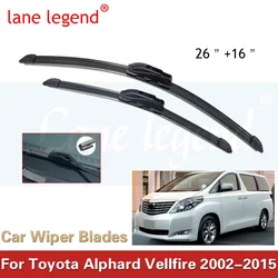 Car Wiper Blade for Toyota Alphard Vellfire 10 20 AH10 AH20 2002~2015 Front Windscreen Windshield Wipers Car Goods 2009 2010