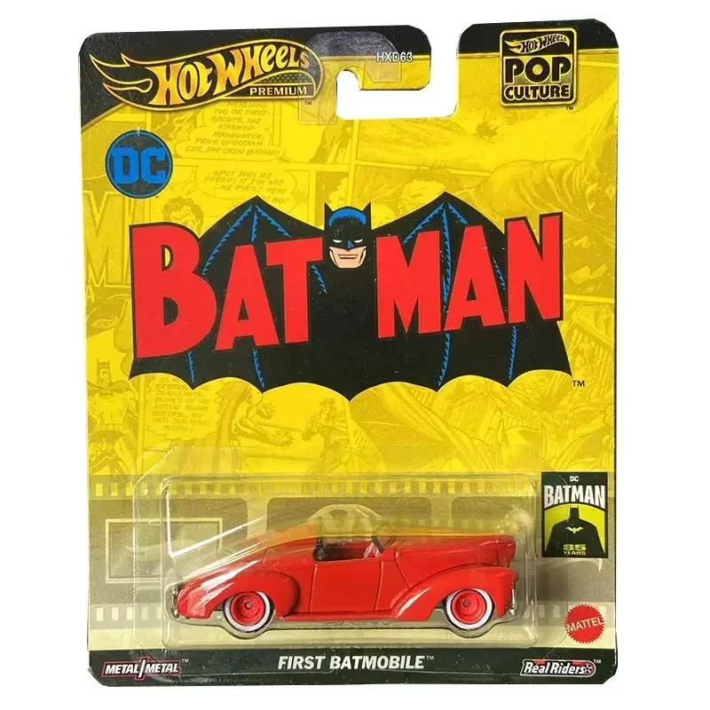 Original Hot Wheels Premium Car Batman Batmobile Diecast 1/64 Diecast Toys for Boys Pop Culture Retro Entertainment Vehicle Gift