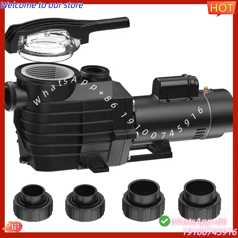 2026 JADE J18006E 1.7HP Dual Voltage Pool Pump 115/230V 111GPM WEF 5 DoE ETL Low Noise IP54 2 Inch for Inground Pool Spa