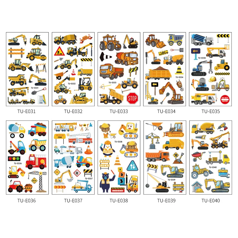 Construction Tractor Theme Birthday Party Decorations Aluminum Film Balloon Tableware Baby Shower Kids Boys Cake Decor Supplies