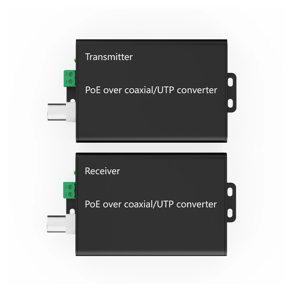 IP Network Coaxial Transmission Extender EOC Ethernet Coax POE 30W Converter Metal Ethernet Cable 500 Meters CCTV Monitor System