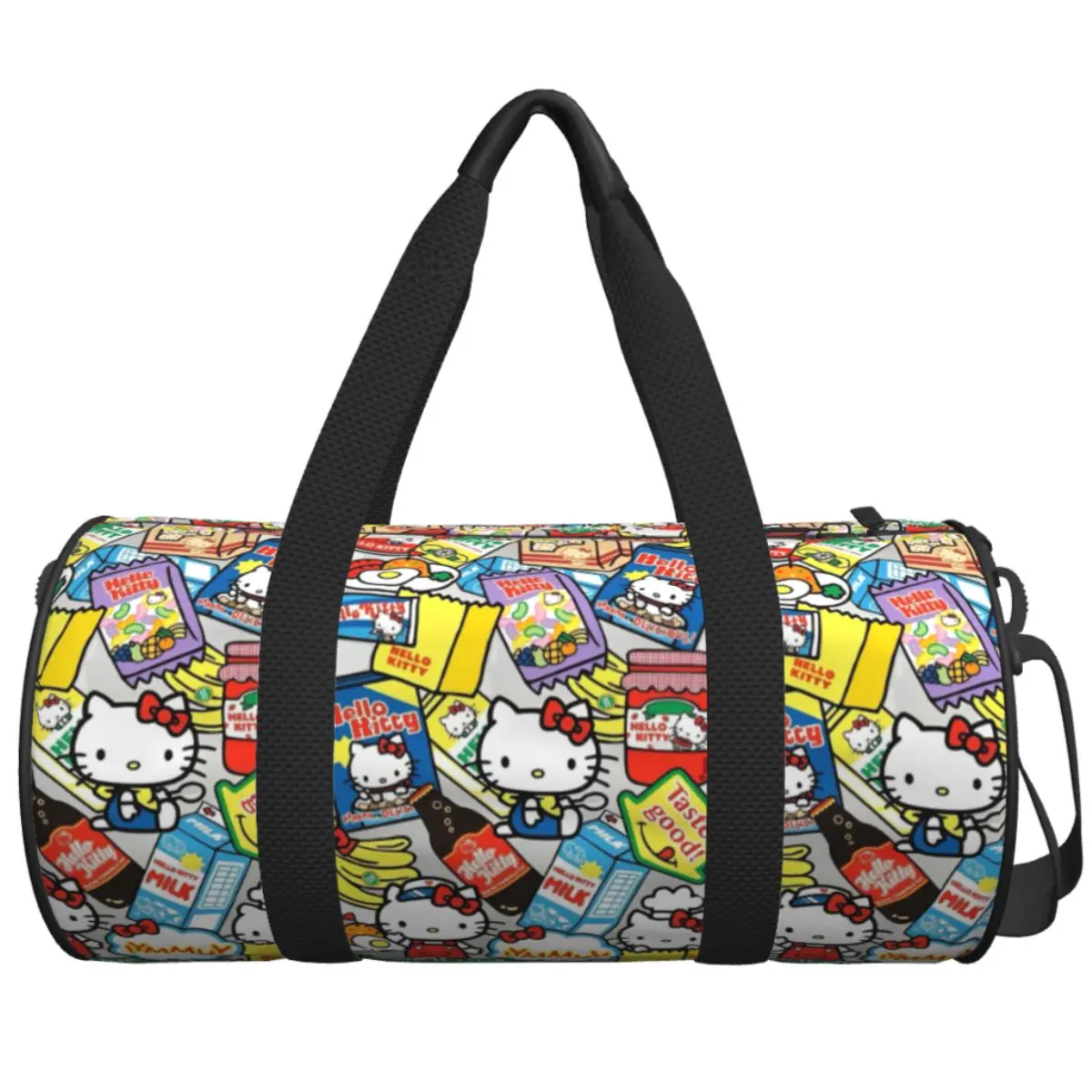 Kawaii Hello Kitty  Sanrio Travel Bag Yoga Sports Bags Large Colorful Gym Bag Men Design Outdoor Fitness Bag