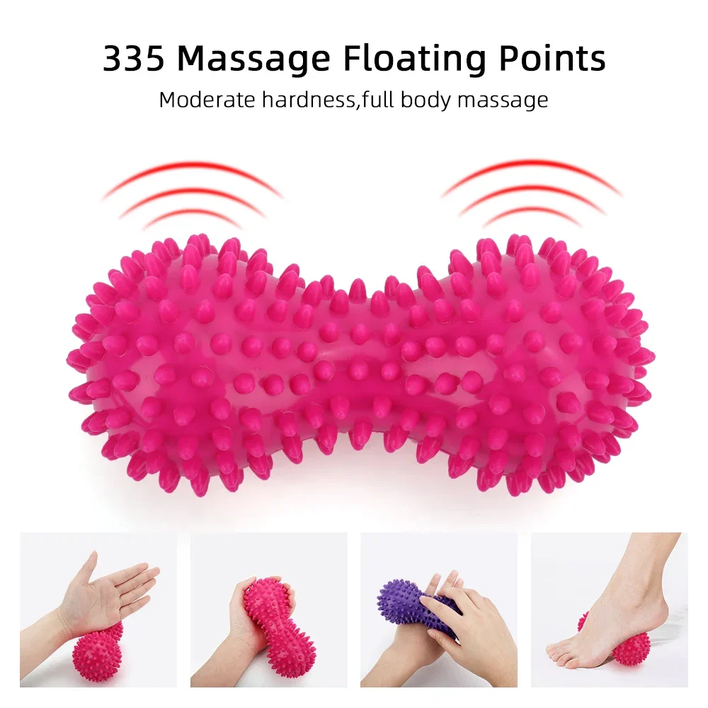 Foot massage roller Peanut double spike ball myofascial ball used for Foot Massage Muscle Relief Myofascial Release