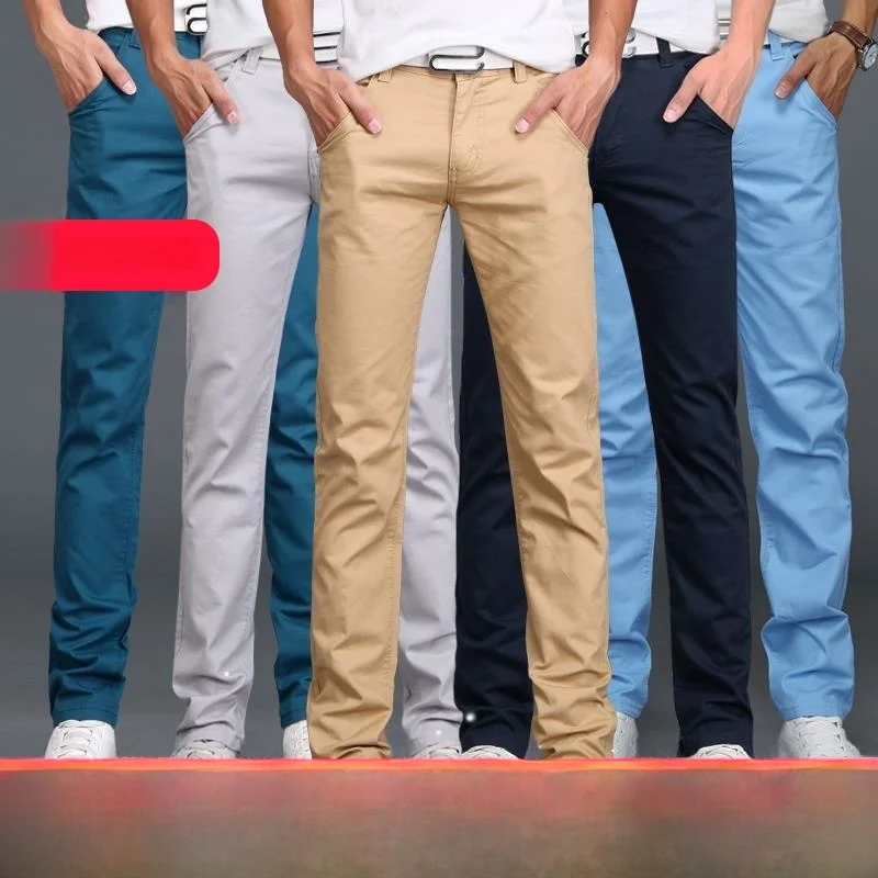 

Новые летние мужские хлопковые повседневные брюки, модные городские прямые брюки, джинсы, удобные дышащие легкие