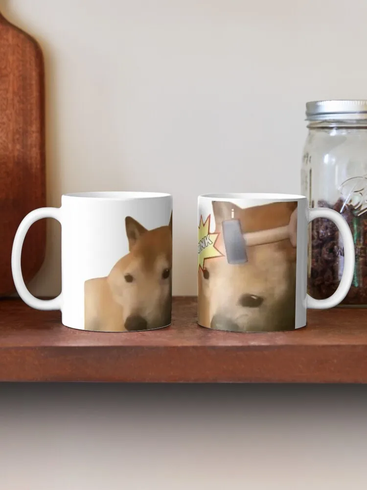 Doge Bonk! Meme Transparent Coffee Mug Customizable Cup