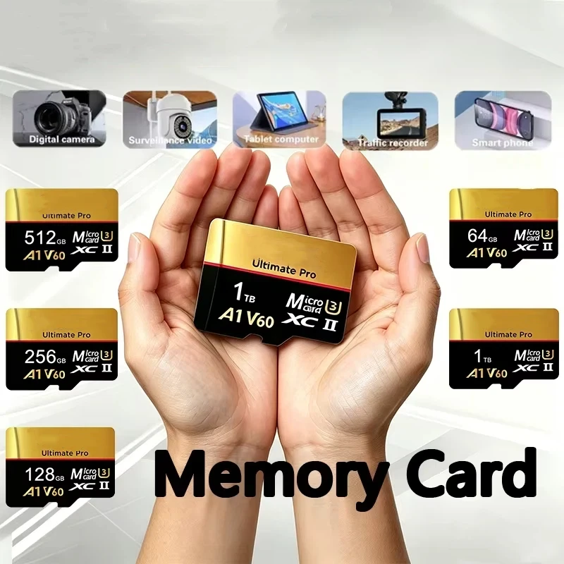 Speicherkarte 1TB Speicherkarte 512GB Tf SD-Karte Große Kapazität Flash-Karte Hochgeschwindigkeits-Flash-Laufwerk Für PC/Telefon/Mac/Kamera Neu