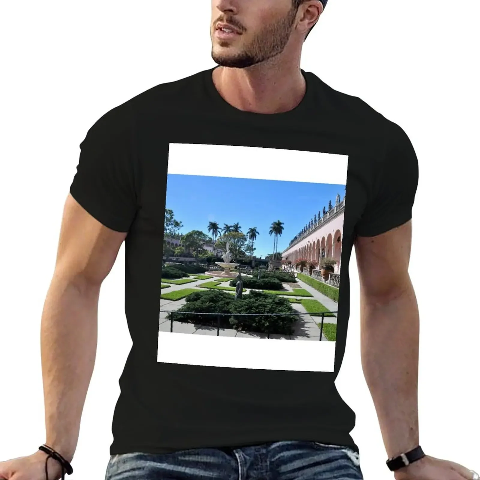 

Ringling Courtyard, Sarasota, FL T-Shirt tops vintage t shirts men t shirt