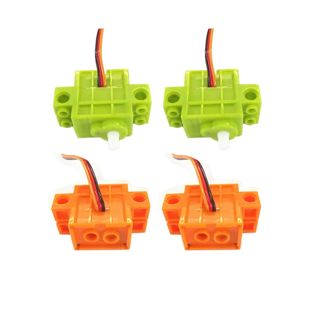 4PCS Geekservo Rotation Servo Wheel Compatible 360 Degree Continuous with Legoeds Building Blocks Micro:bit Robot Smart Car Toys