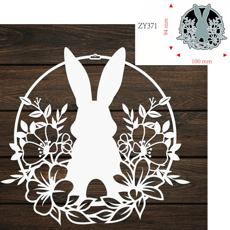 Metal cutting dies mold Animal rabbit Happy Easter flower decoration Scrapbook paper craft knife mould blade punch stencils