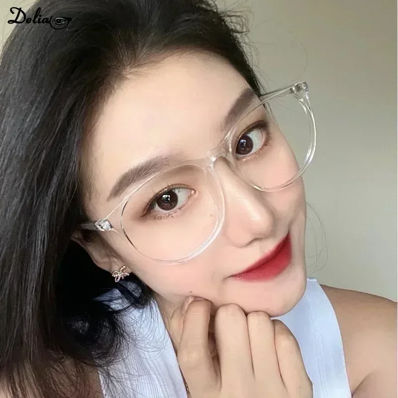 New Transparent Computer Glasses Frame Women Men Anti Blue Light Round Eyewear Blocking Glasses Optical Spectacle Eyeglass 2024 image 2