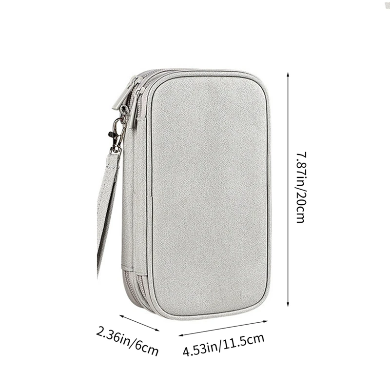 FULL-Portable Cable Storage Waterproof Case USB Data Line Charger Plug Organizador For Travel Electronic Organizer