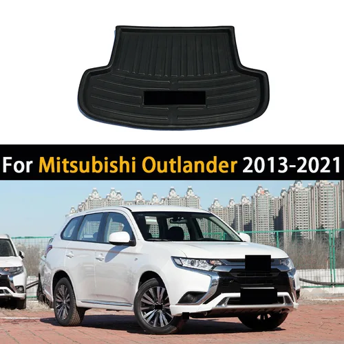 Imagen 1 del producto Estera trasera para maletero de coche, para Mitsubishi Outlander 3 PHEV 2013-2021 2020, 5 juegos, bandeja impermeable para equipaje, revestimiento para suelo, cubierta de carga