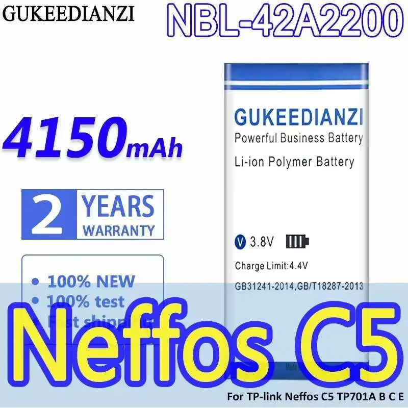 

Nbl-42A2200 Stable Long-Lasting Mobile Phone Battery 4150Mah For TP-Link Neffos C5 TP701A B C E