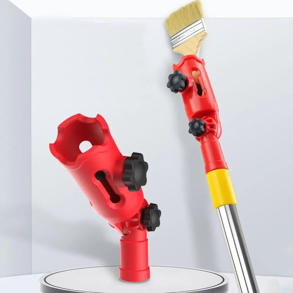

Durable Multi-Angle Paint Brush Extender Rotating Head Plastic Extension Pole Attachment Holder Secure Handle Grip Scraper