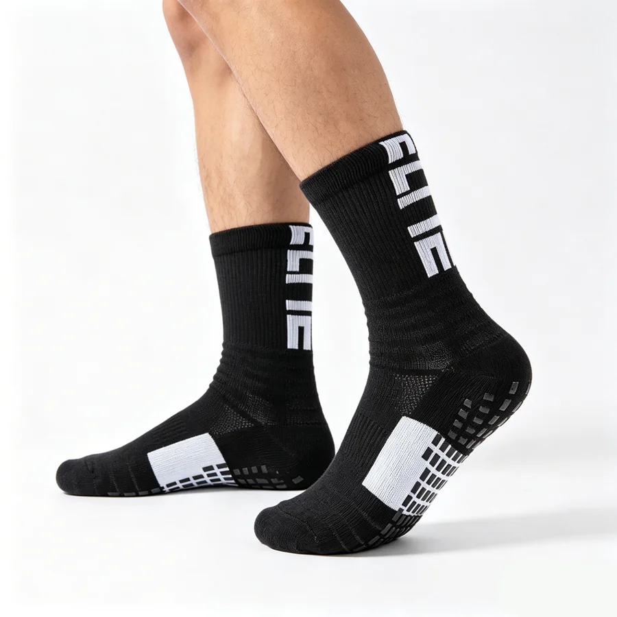 3/6/9 Pairs Men's Women's Anti-Slip Grip Sports Towel Bottom Breathable Shockproof Hiking Cycling Professional Athletic Socks image 2