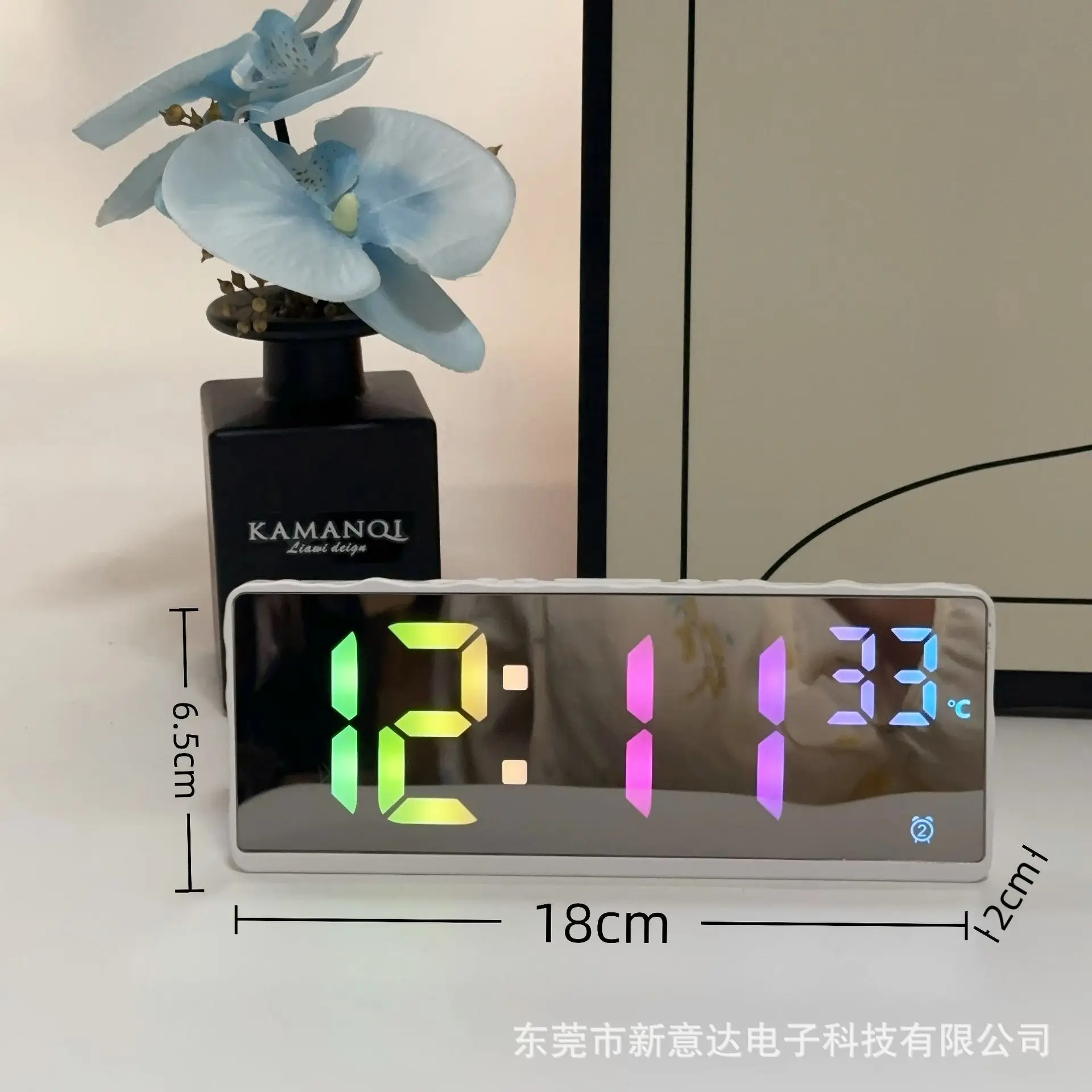 Ins Multifunctional Electronic Clock Large Screen Clock Multi Alarm Clock Factory Wholesale Student Temperature