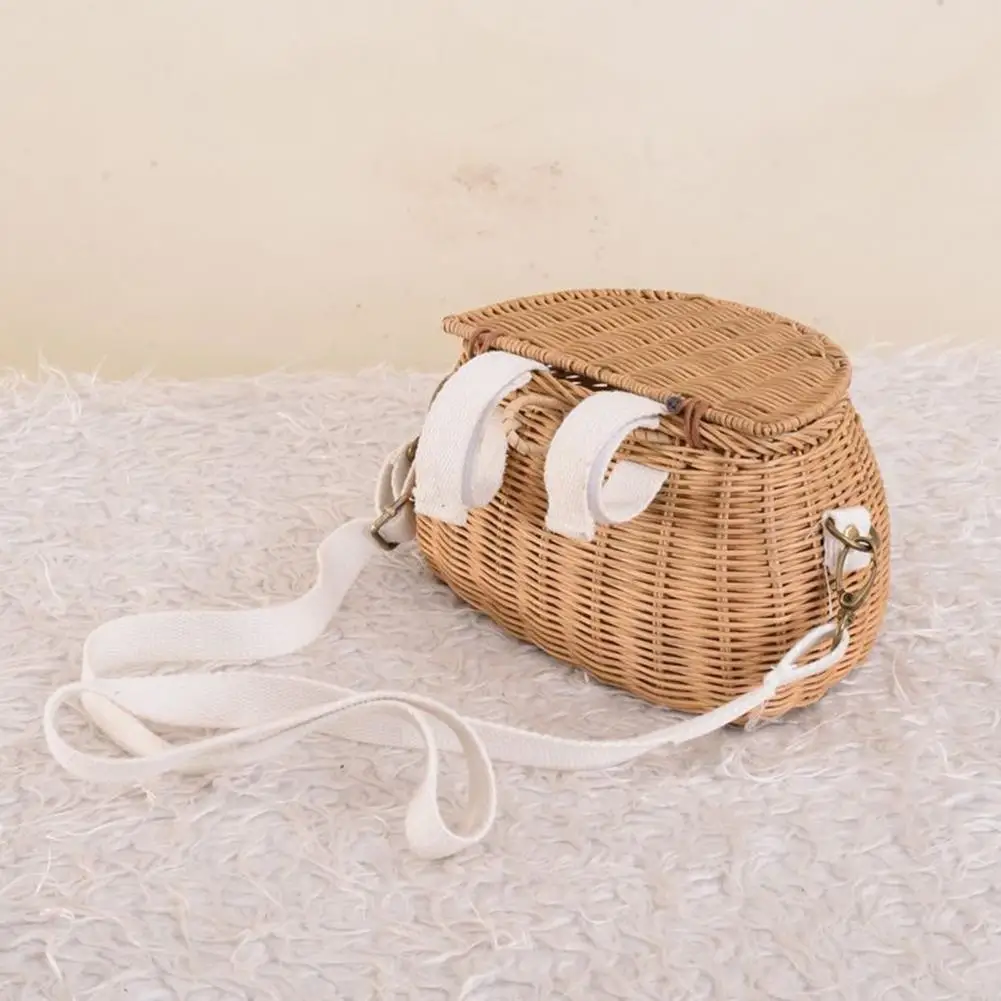 QuestionRotin Delicate Back Basket for Kids, Solid, Document Back, Natural Style, Exquis Bag