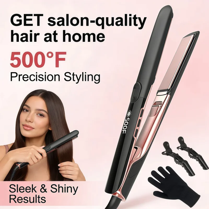 Professional High Temperature Hair Straightener Wide Plate Electric Flat Iron Heating Hair Straightener