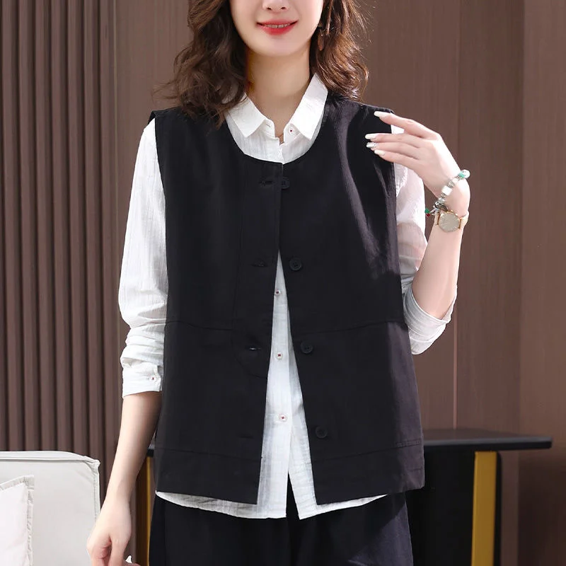 Novo colete feminino casual e elegante fora usar jaqueta feminina com clipe de cavalo