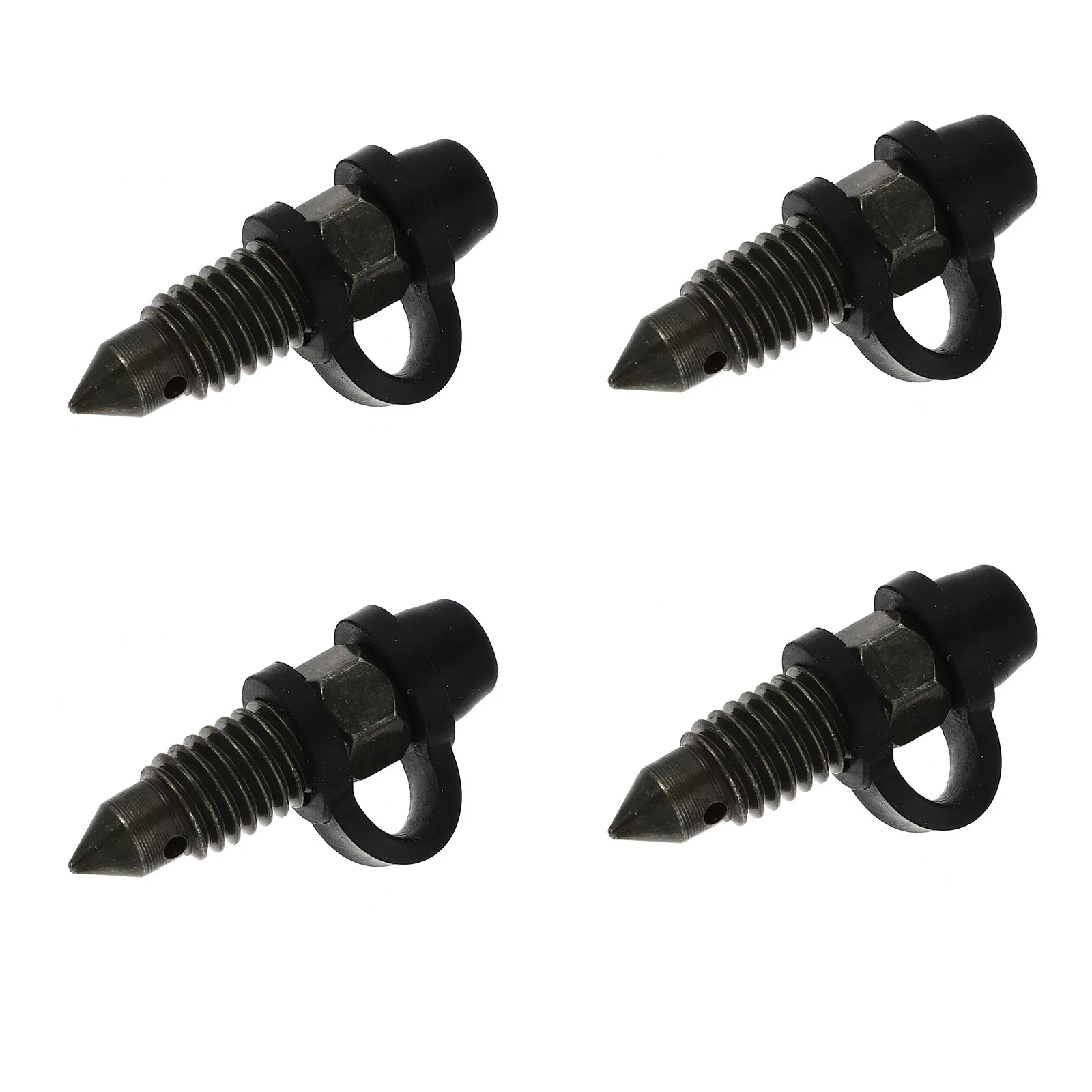 4 Sets Screw Motorcycle Brake Caliper Accessories Bleed Bleeder Caps Oil Drain with Dust Bolt Steel Plastic Exhaust Bolts