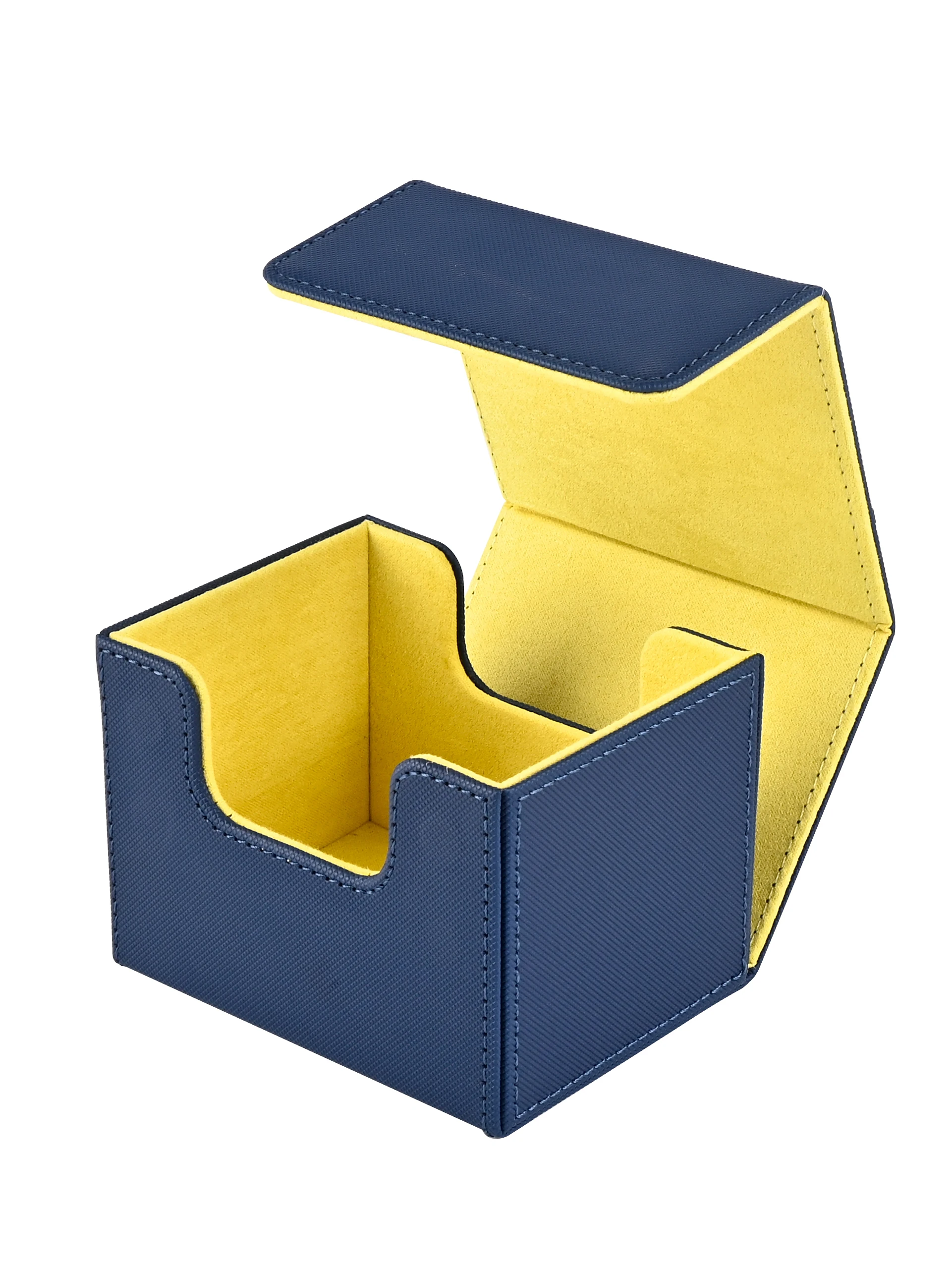 Card Deck Box, kaartopbergdoos past op 100 kaarten met enkele mouwen, PU-leer sterke magneet Card Deck Case voor TCG-kaarten