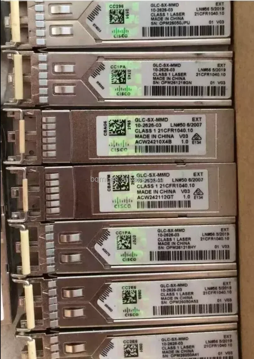 โมดูลซิสโก้ ใหม่ รุ่น GLC-SX-MMD 1000BASE-SX ความยาวคลื่นสั้น พร้อม DOM 850nm 550m โมดูลมัลติโหมด