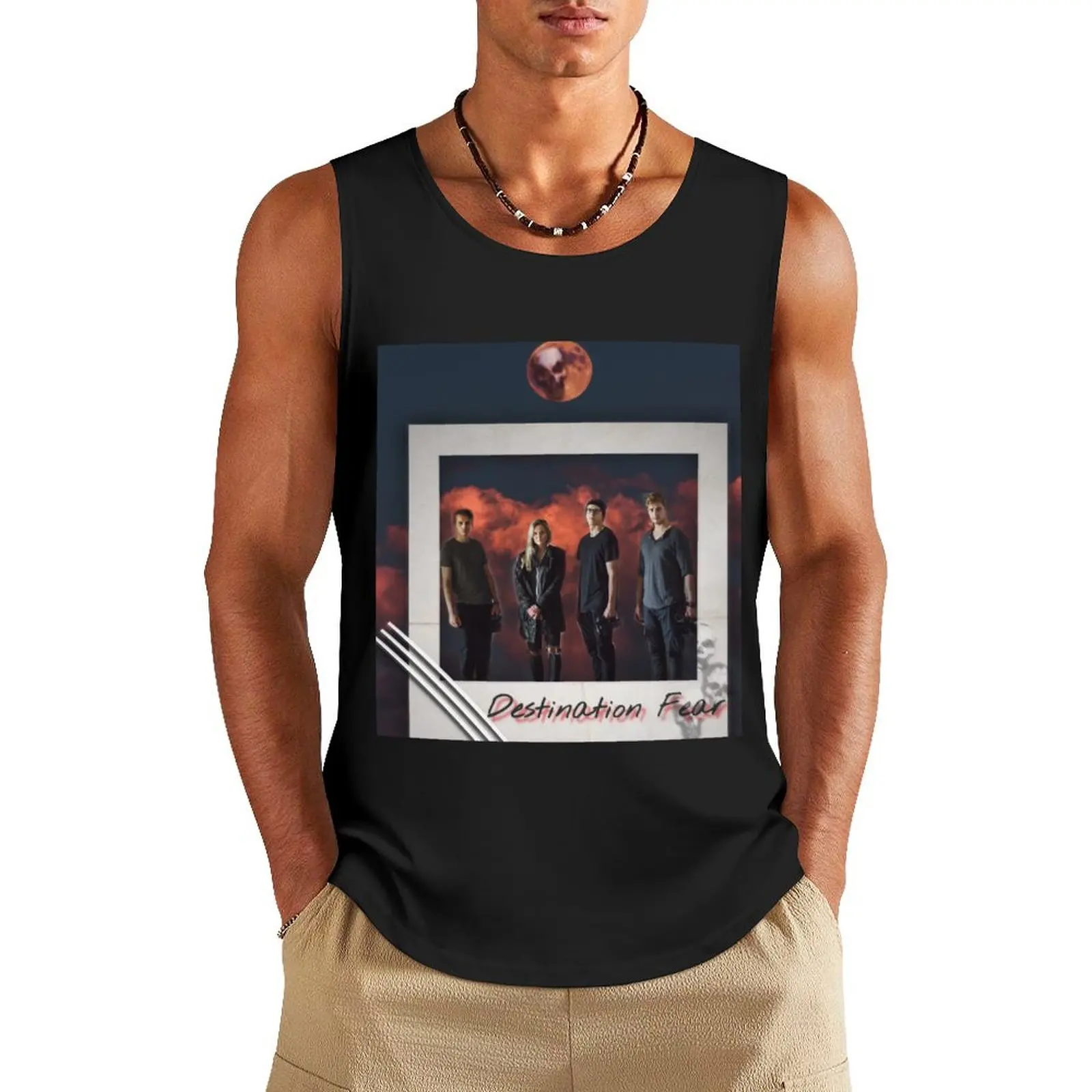 

Destination Fear Tank Top sexy clothes men Men's fitness t-shirt cool things