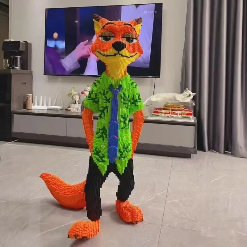 5689 peças série de blocos de construção Fox, brinquedo de montagem de quebra-cabeça infantil 3D, decoração, presente, presente