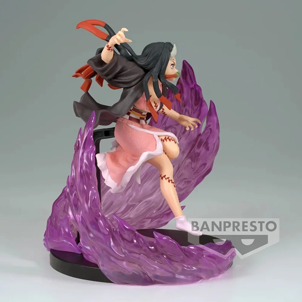 Bandai-Vibration Stars Plus Nezuko Kamado Demon Slayer Anime Character Model Toy, Coleção Original Gift, 13cm, Frete Grátis