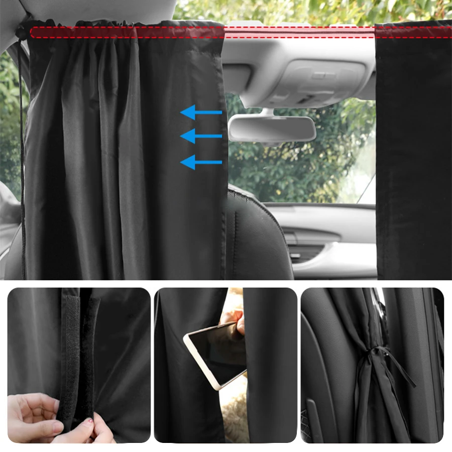 

Car sunshade, front and rear partition curtains, front and rear privacy curtains, suitable for travel, camping, and sleep privac