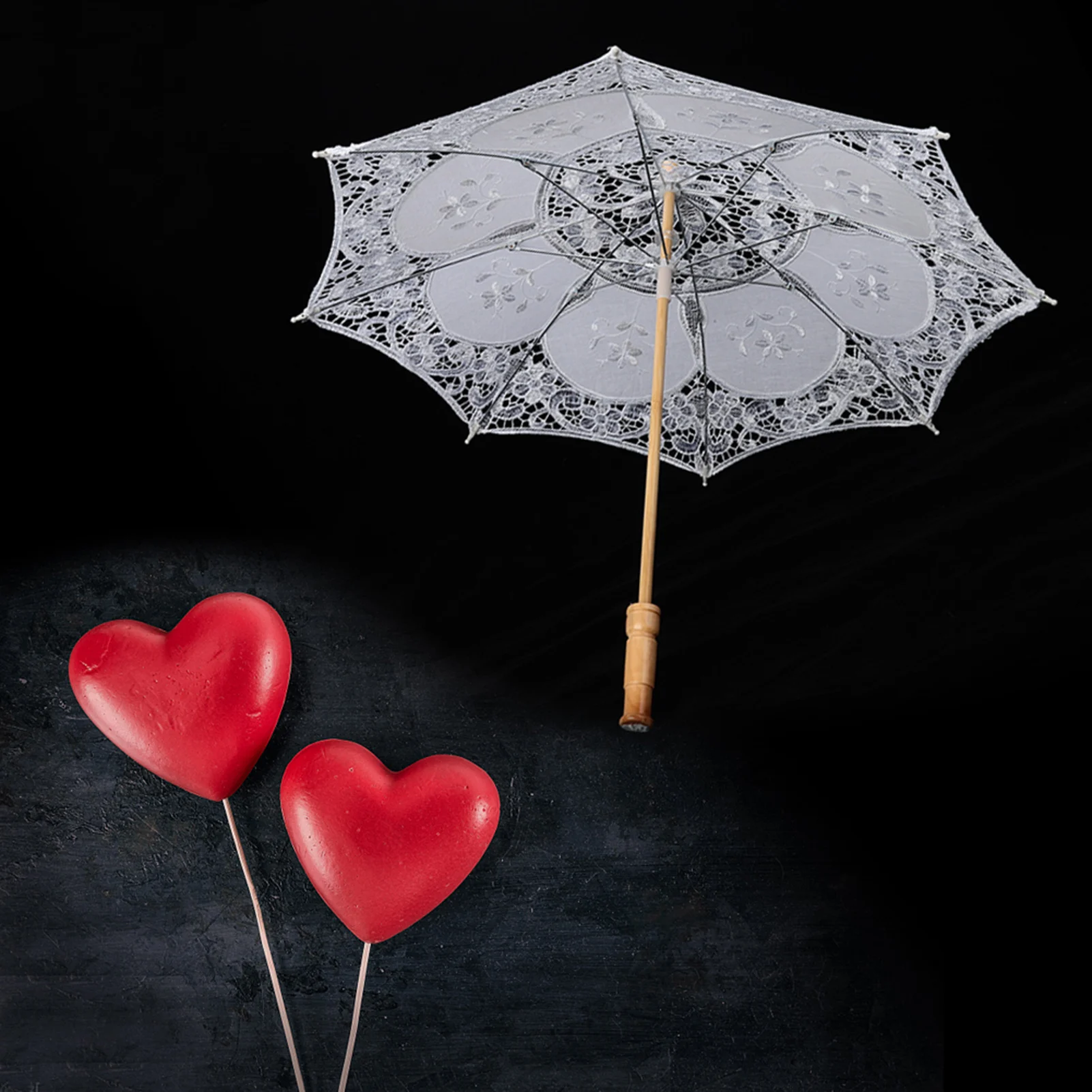 Handmade Lace Flower Embroidery Parasol Wedding Bride Photography Umbrella Handmade Umbrella Lace Umbrella Lace Flower Umbrella