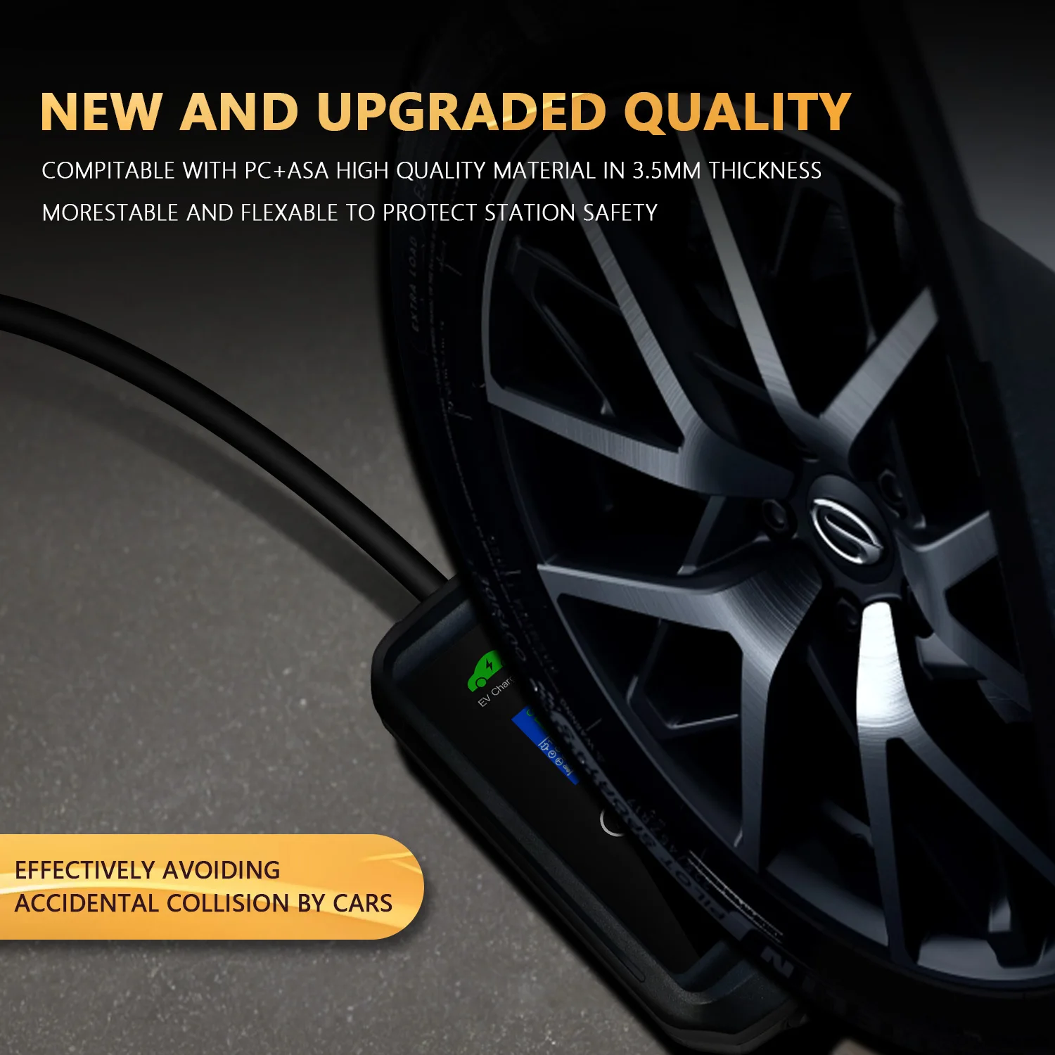 EV شاحن محمول Type2 / GB/T موصل قابس 16A 1 المرحلة 3.5KW Type1 3.5m محطة شحن صندوق الحائط للمركبات الكهربائية #3