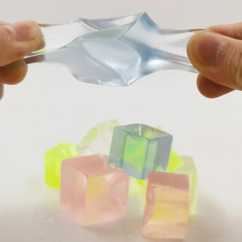 Creativo Jelly Fidget Toy Mini Squishy Toys Mochi Blocco di ghiaccio Palla antistress Giocattolo Cubo trasparente Giocattolo antistress da spremere