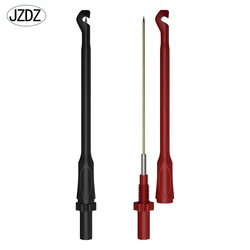 JZDZ 2pcs Test Probe Clip Não-Destrutivo Wire-Piercing Back Probe Pins 4MM Jack Puncture Test Hook Tool Vermelho Preto J.30036