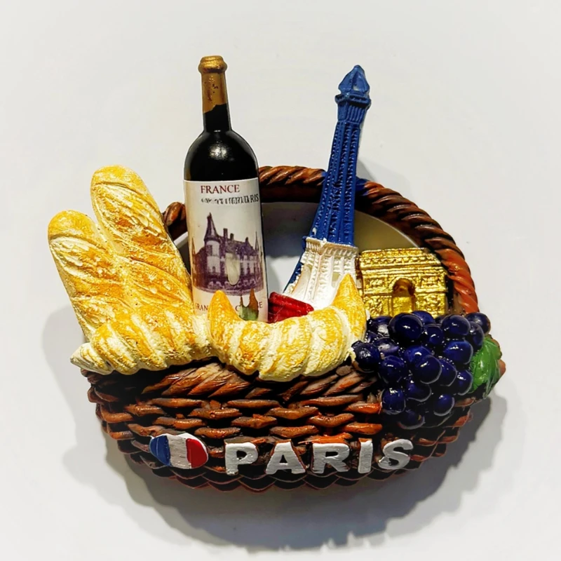 

France Fridge Stickers Provence Travel Souvenirs Lilac Flower The Louvre Mont-Saint-Michel and its Bay Fridge Magnets Gifts