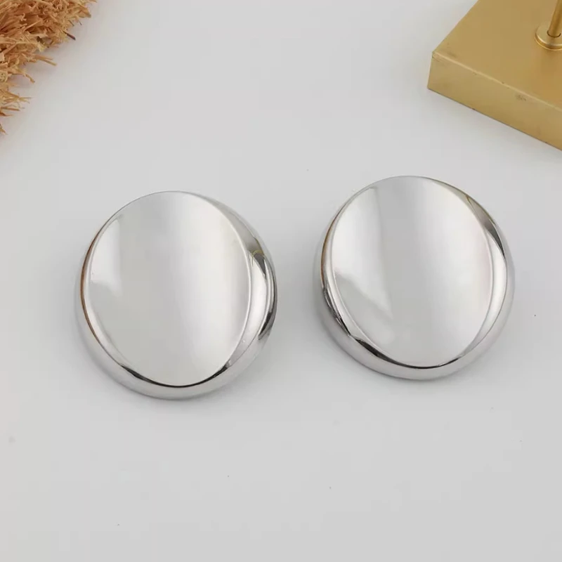 Modern Jewelry European and American Design Metal Geometric Earrings For Women 2024 Trend New Hiphop Cool Style Ear Accessories