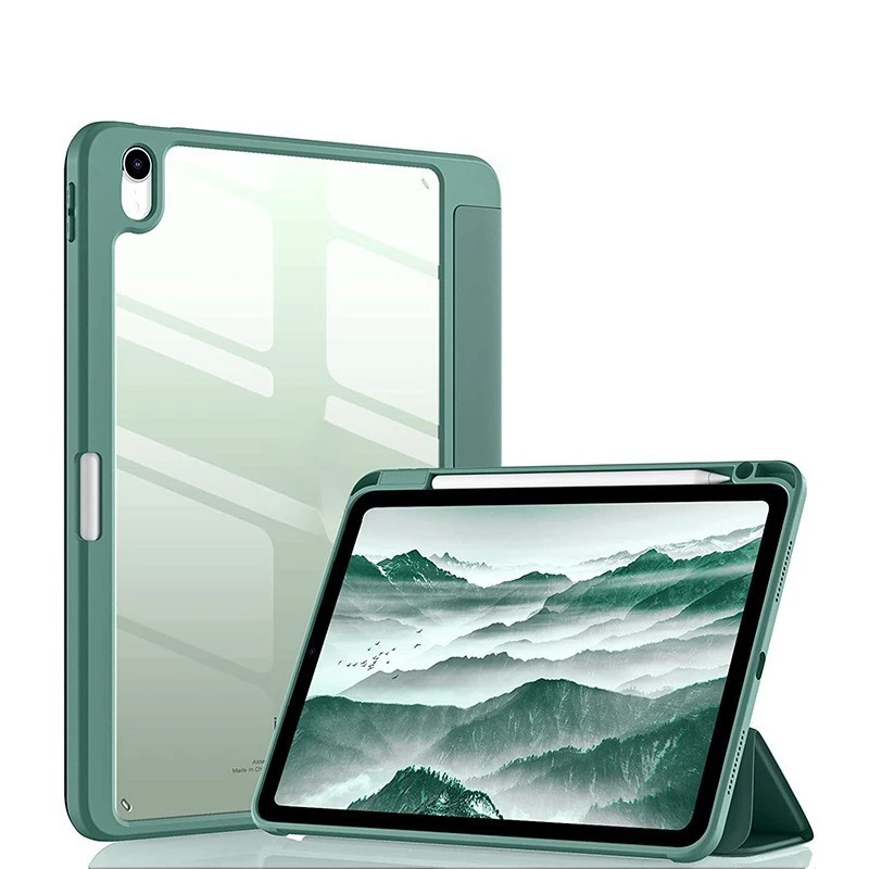 Acryl-Hülle mit Stifthalter für iPad Air 6 Pro 12.9 11 10. Generation Y-Fold Stoßfest – Detail 9