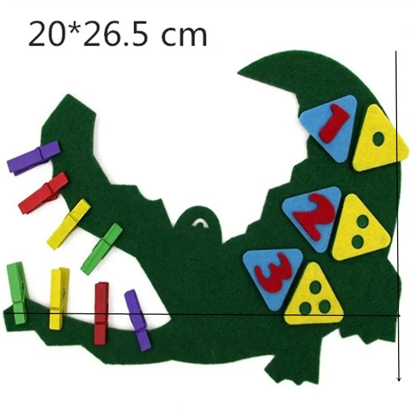 1 Set Number Handmade Felt Crafts DIY Craft for Kids Early Education Toys Textbook Parent-child Interactive Brain Training Felt