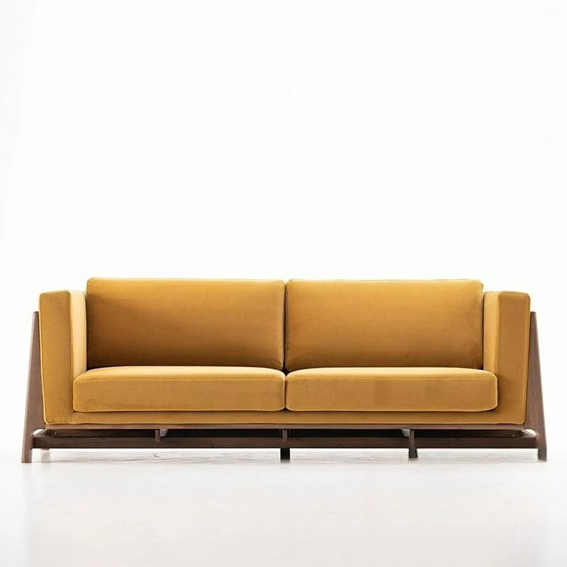 

LTT solid wood frame fabric removable and washable multi-color Japanese-style wabi-sabi wind hard candy sofa