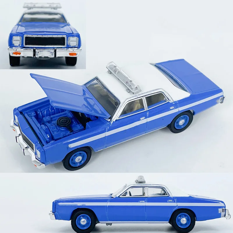 1:64 Scale Simulation Alloy Blue White Car Model Static Car Model Simulation Car Repair Decoration Boy Gift Souvenir Collection