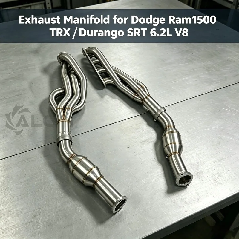 Stainless Steel Strip Catalytic Exhaust Manifold With Heat Insulation Layer for Dodge Ram1500 TRX  Durango SRT  6.2L V8