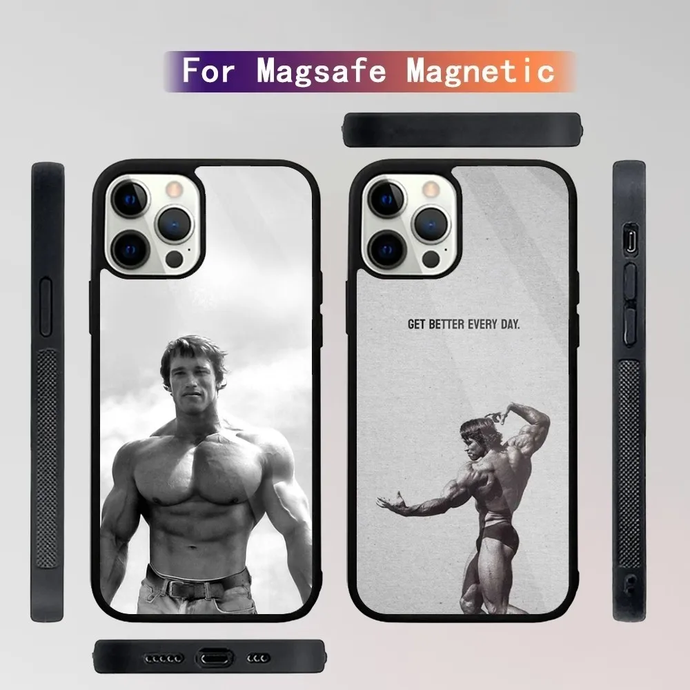 

A-Арнольд S-Schwarzenegger чехол для iPhone 16,15,14,13,12,11,Plus,Pro,Max Mini Magsafe Магнитная Беспроводная зарядка