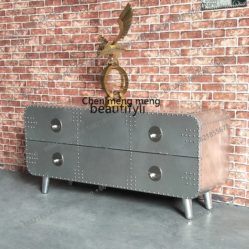 cc182l Chinese Ancient Style American Style TV Cabinet and Tea Table Combination Retractable Metal Aluminum Floor Cabinet