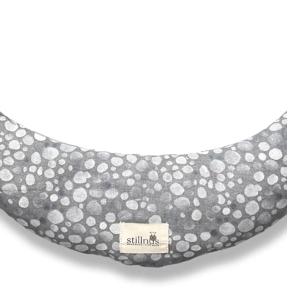 

Weighted Aromatherapy Pillow with Grey Dots for Neck Cramps, Stress Relief, and Hormonal Balance