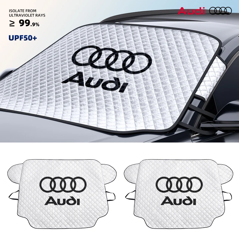 Car Snow Block Cover Thicken Windshield Sunshade Window Protector Accessories For Audi A3 A4 A5 A6 A7 A8 Q2 Q3 Q5 Q8 B8 TT Sline