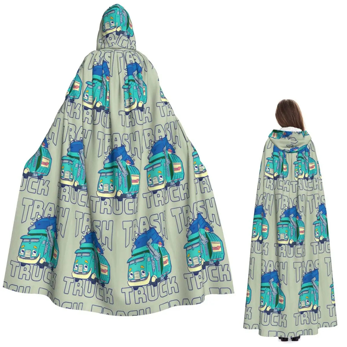 

Trash Truck Cartoon Netflix Long Hooded Cloak Witch Medieval Costume Cosplay Cape HalloweenVampire Adult Unisex