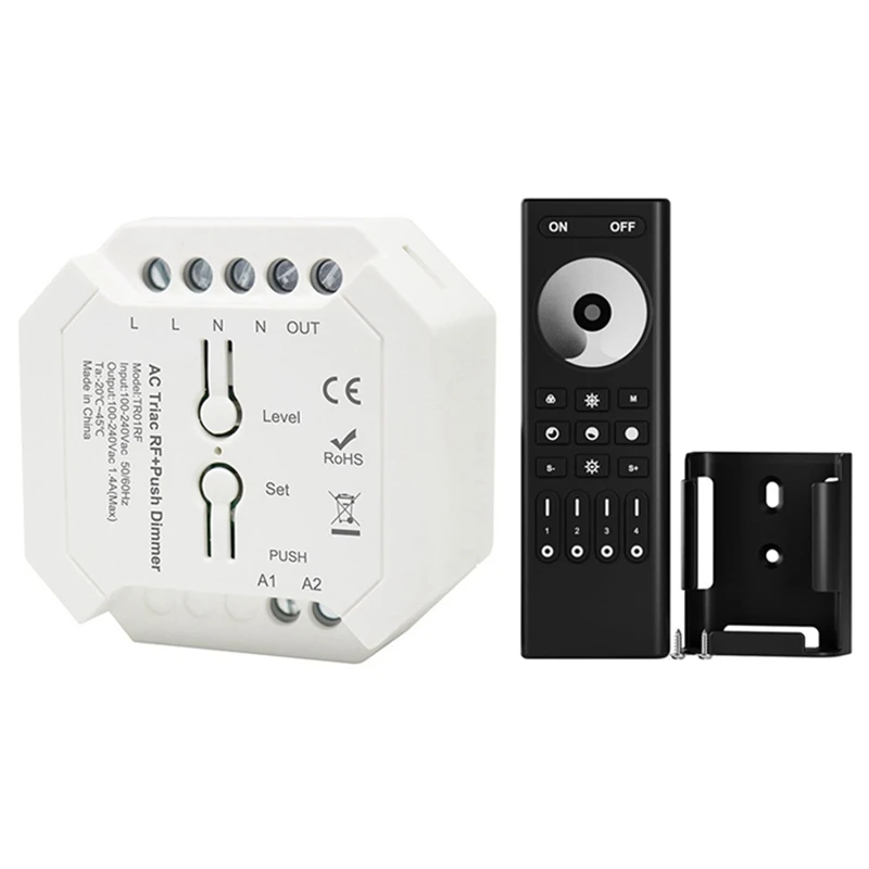 

2.4G RF Triac Dimmer LED Controller Smart Dimmer Support Smart APP RF Remote Control AC100V-240V