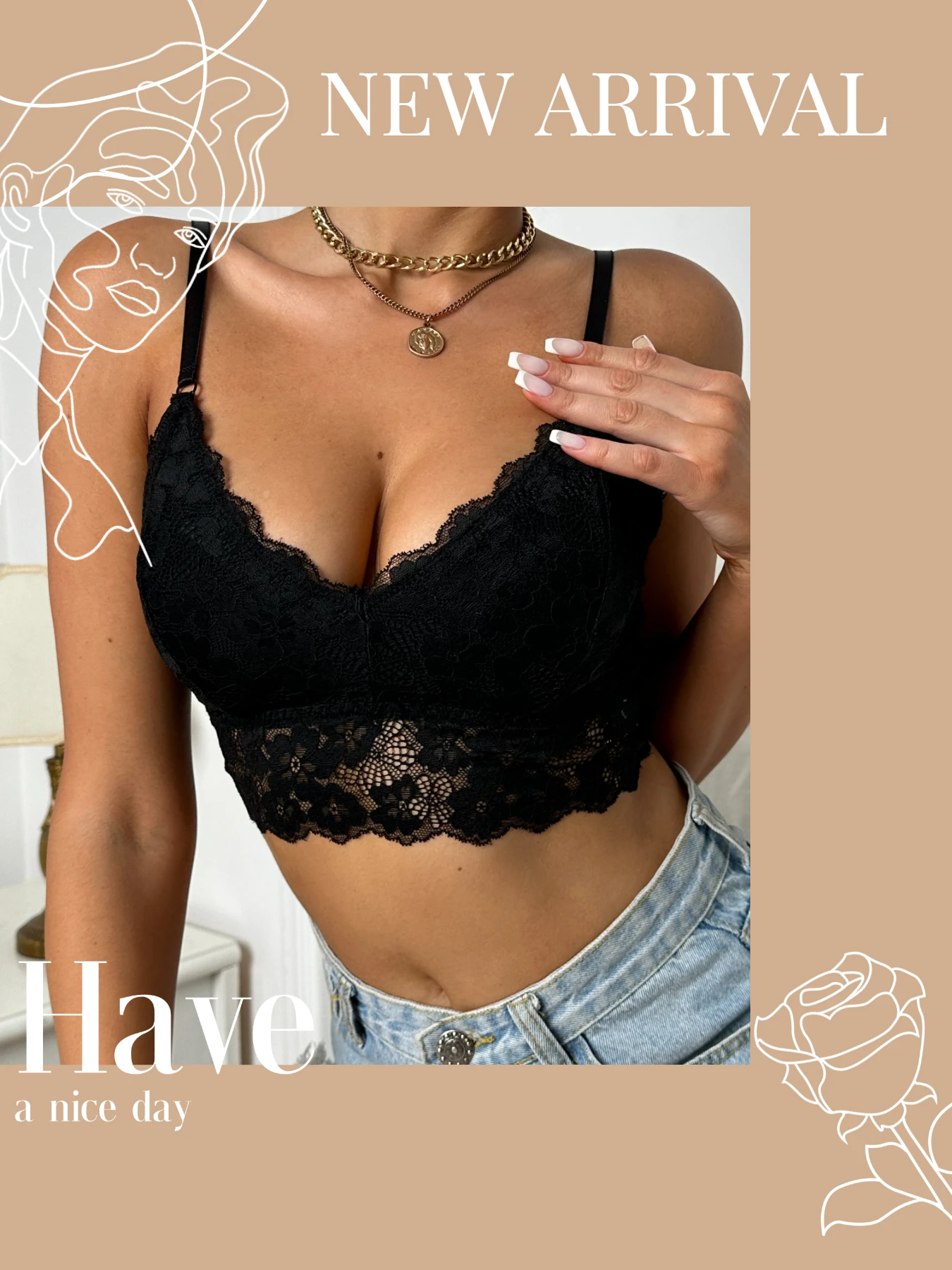 New Sexy Floral Lace Bras Women Summer Thin Push Up Brassiere Solid Color Comfort Breathable Underwear Female Fashion Lingerie