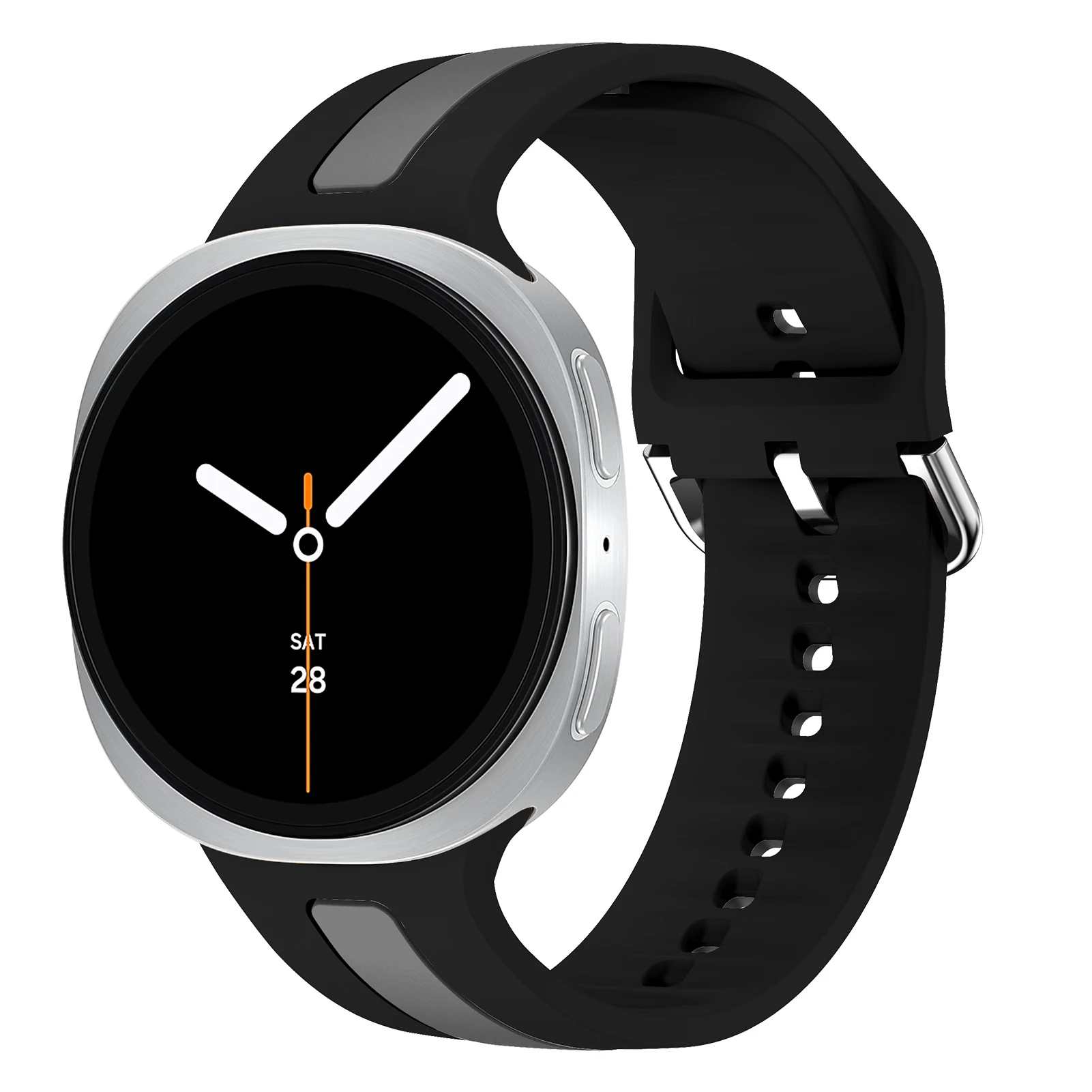 Zweifarbiges Silikonarmband für Samsung Galaxy Watch 9 8 Classic 46 40mm 44mm Sport Ersatzarmband Correa Galaxy Watch 8 Armband
