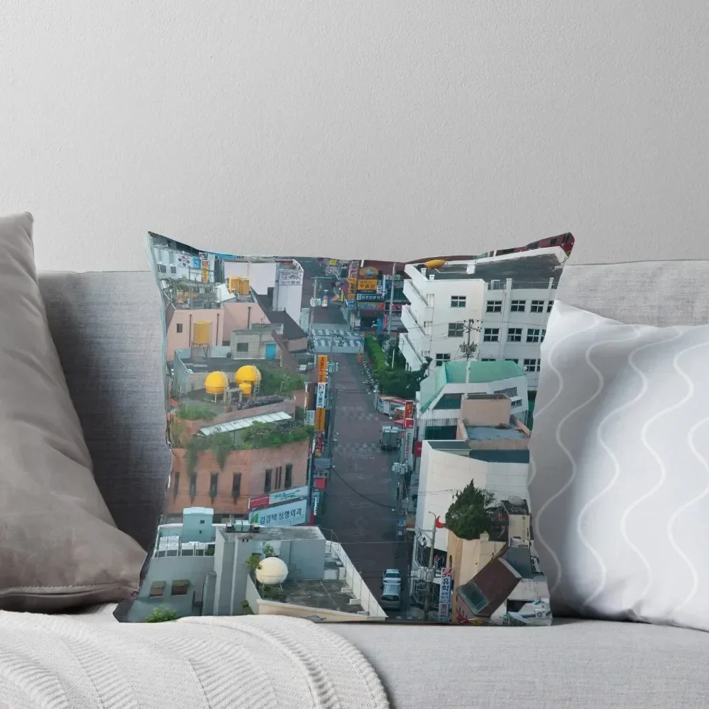 

A Street in Daegu Throw Pillow Bed pillowcases Sofa Pillow Cover Decorative pillowcase Pillow Cases Decorative